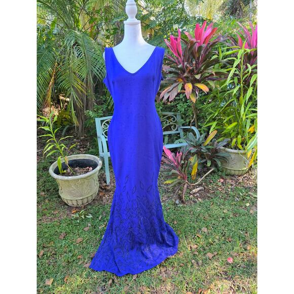 St John Long Formal Tank Knit Dress Size 10 - Picture 1 of 7